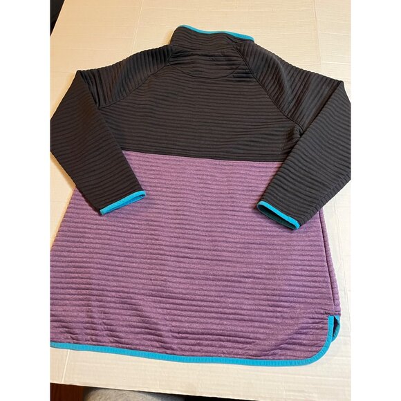L.L.Bean Womens Airlight Knit Asymmetrical Quarter-Zip Tunic M petite Colorblock - Picture 4 of 12